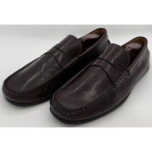 Zelli Monza Italian Calfskin Burgundy Driver Loafers Men’s Size 10 Dress Shoes